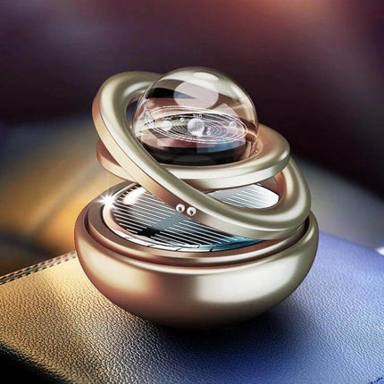 Interstellar Vast Solar Car Aromatherapy Ornaments Black compact anodized metal solar car air freshener with glass dome