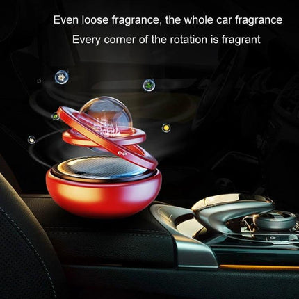 Interstellar Vast Solar Car Aromatherapy Ornaments Black compact anodized metal solar car diffuser on center console releasing plant-based scent