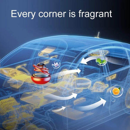 Interstellar Vast Solar Car Aromatherapy Ornaments Black compact solar aromatherapy diffuser in car interior dispersing plant-based scent