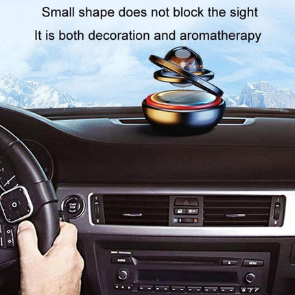 Interstellar Vast Solar Car Aromatherapy Ornaments Black compact anodized metal solar car diffuser on dashboard, decorative low-profile aromatherapy