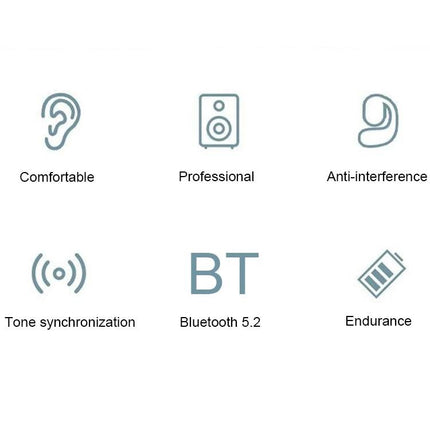 Ear Hook Wireless Earphones For Commuting, Workouts, Calls showing comfortable fit, Bluetooth 5.2, anti-interference, endurance