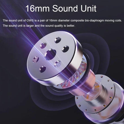 Ear Hook Wireless Earphones For Commuting, Workouts, Calls 16mm sound unit exploded view with diaphragm