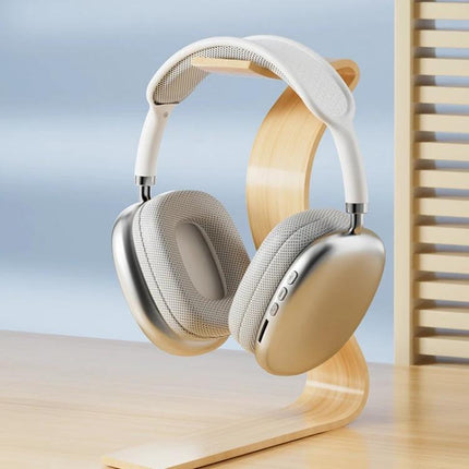 Wireless Over Ear Bluetooth Headphones With Memory Foam in white with padded headband and noise reduction, ideal for commuters