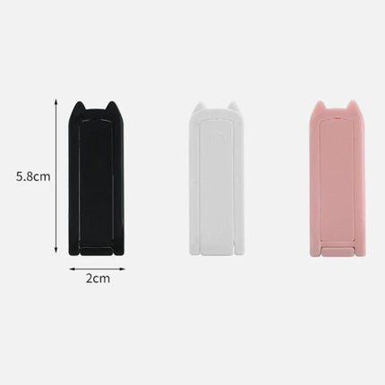 Mini Foldable Back-Mounted Holder for Phones and Tablets — compact black white pink ABS and stainless steel phone tablet mount 5.8cm x 2cm