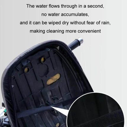 Electric Vehicle Seat Cushion For Everyday Comfort Double-Sided Velvet 50-80 Cm showing waterproof front and warm velvet back inside view