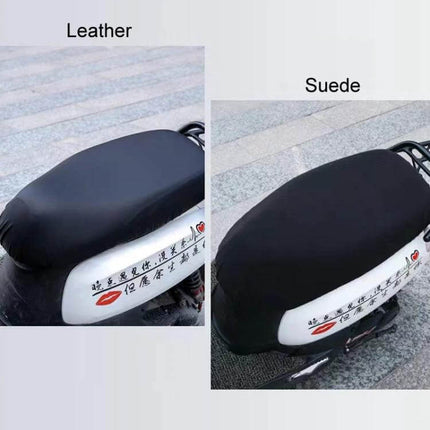 Electric Vehicle Seat Cushion For Everyday Comfort Double-Sided Velvet 50-80 Cm - black waterproof leather and suede seat cover showing front and back