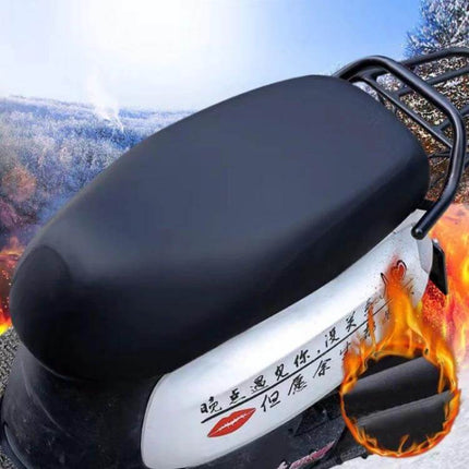 Electric Vehicle Seat Cushion For Everyday Comfort Double-Sided Velvet 50-80 Cm - black waterproof velvet scooter seat cover for commuting