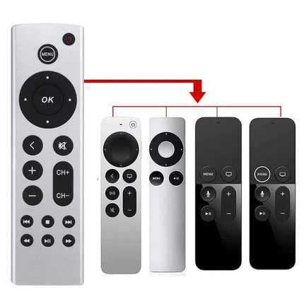 Basic Infrared Remote for Apple TV 4K and HD Models - simple replacement remote for streaming, volume and channel control
