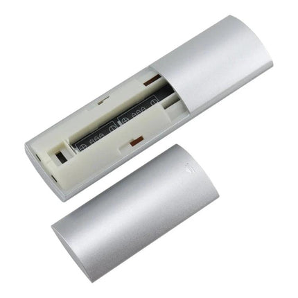 Basic Infrared Remote for Apple TV 4K and HD Models - silver replacement remote with battery compartment visible