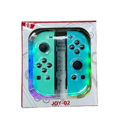 Controller for Everyday Gaming Sessions on Nintendo Switch - wireless turquoise joy-con style controller with LED lights in retail packaging