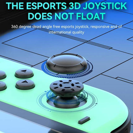 Controller for Everyday Gaming Sessions on Nintendo Switch showing close-up esports 3D joystick and buttons on wireless controller