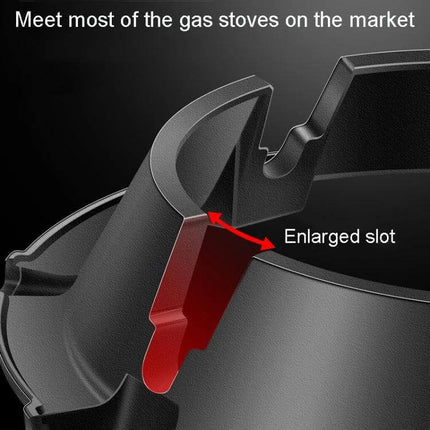 Kacheeg Gas Stove Windscreen Cover For Safe Non-Slip Cooking thick cast-iron windscreen with enlarged slot for stable pots and flame protection