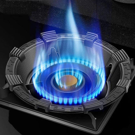 Kacheeg Gas Stove Windscreen Cover For Safe Non-Slip Cooking cast iron windscreen stabilizer on gas burner with blue flame