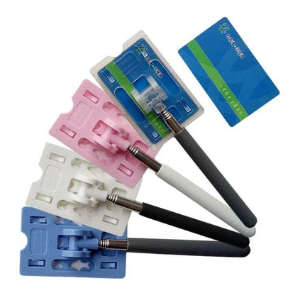Portable Parking Extension Pole 60 cm Open Length Compact - retractable ABS pole with stainless core for tapping swiping cards