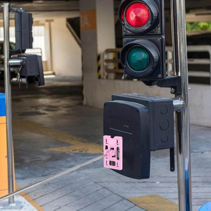 Portable Parking Extension Pole 60 cm Open Length Compact reaching card reader at parking garage entrance
