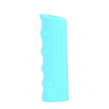 Universal Silicone Handbrake Cover Straight Sleeve For Daily Driving - light blue silicone ergonomic handbrake grip sleeve, soft non-slip cover