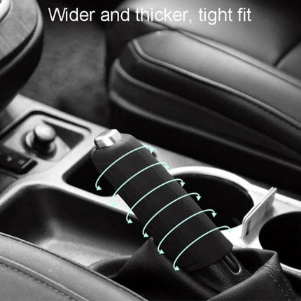 Universal Silicone Handbrake Cover Straight Sleeve For Daily Driving - black silicone handbrake grip sleeve on car lever, wider thicker tight fit, easy clean
