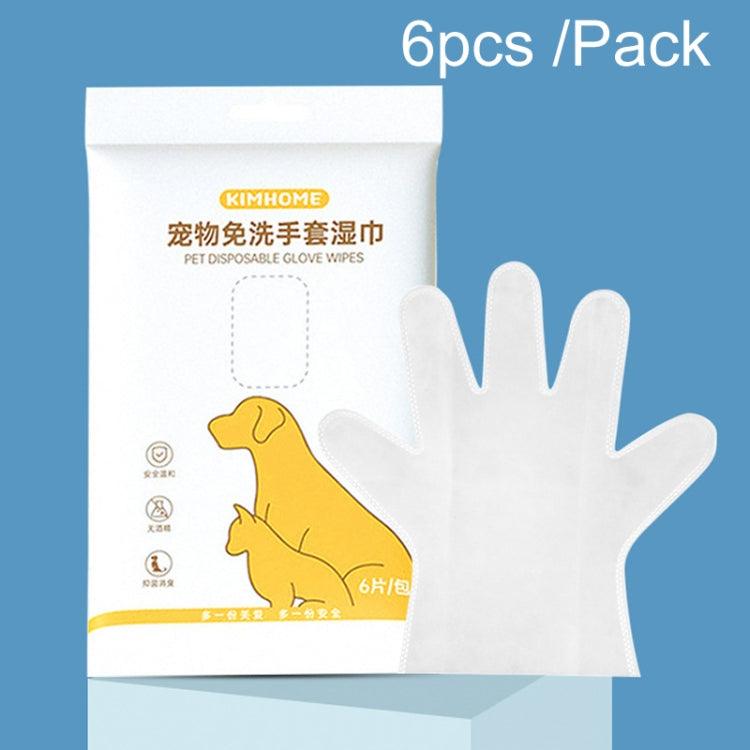 KIMHOME No-Rinse Pet Grooming Gloves Wipes for Easy Bathing and Deodorizing