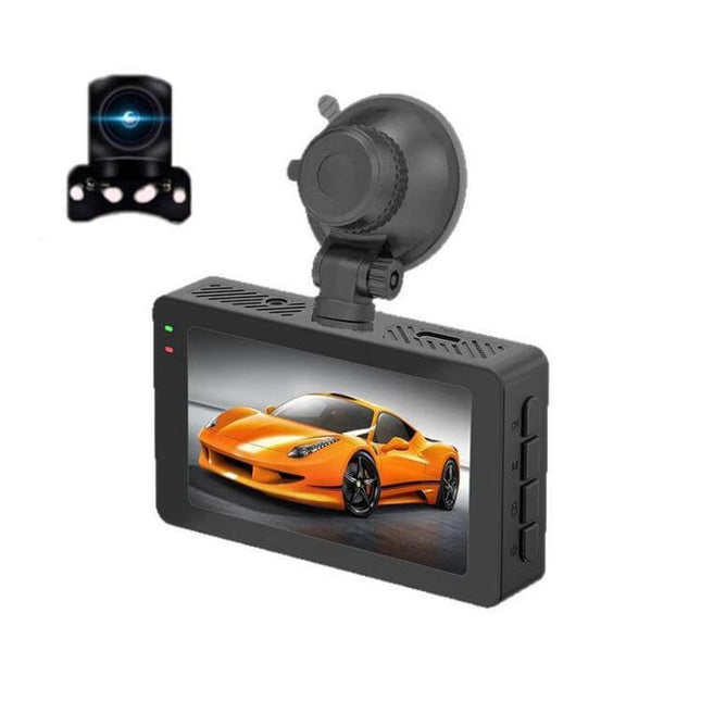 Viidure Dual-Lens Dash Cam for Everyday Vehicle Monitoring compact front and rear camera installed on windshield