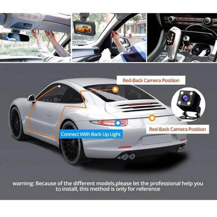 Viidure Dual-Lens Dash Cam for Everyday Vehicle Monitoring installed showing front and rear camera coverage for parking and driving security