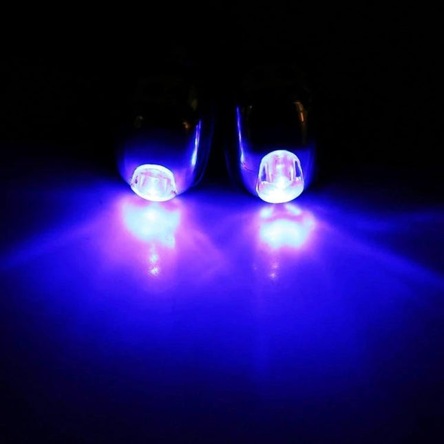 Car Wiper Sprayer LED Hood Light for Decorative Vehicle Lighting — Blue LED washer nozzle lights mounted with sealing ring