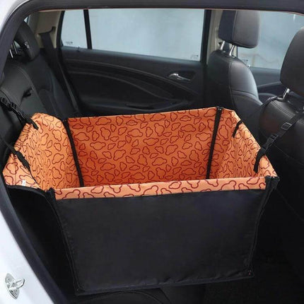 Car Seat Waterproof Pet Pad For Cars Protects Seats - orange waterproof back seat cover with adjustable straps for small and medium dogs