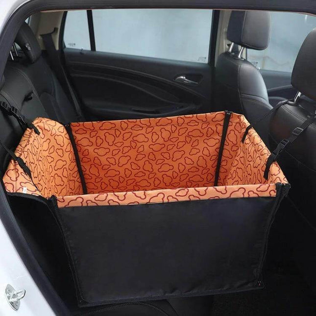 Car Seat Waterproof Pet Pad For Cars Protects Seats - orange waterproof back seat cover with adjustable straps for small and medium dogs