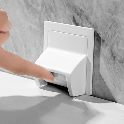A Practical Bathroom Drain Guard for Everyday Pest Prevention - white wall-mounted sink/tub drain cover being pressed to block pests and backflow