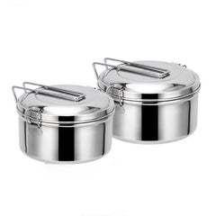 Elegant 304 Stainless Steel Double-Layer Lunch Container