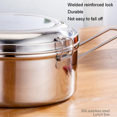 Elegant 304 Stainless Steel Double-Layer Lunch Container