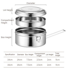 Elegant 304 Stainless Steel Double-Layer Lunch Container