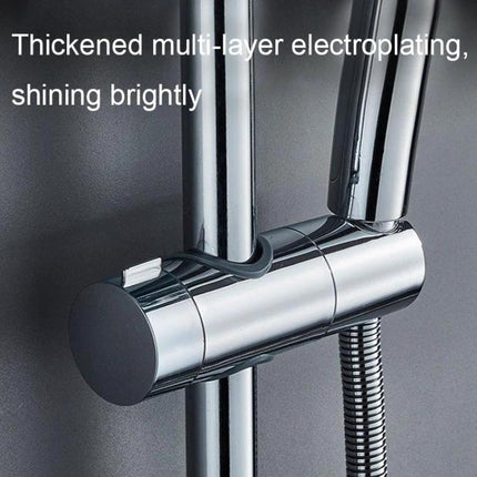 Adjustable Shower Bracket for Everyday Bathroom Use - chrome multi-layer electroplated bracket on standard shower pipe, adjustable height and angle
