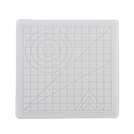 Silicone Mat for 3D Printing Pens and DIY Templates on grid surface with concentric circles and angle guides