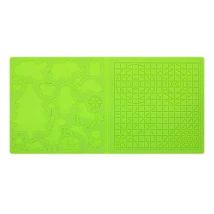 Silicone Mat for 3D Printing Pens and DIY Templates with removable filament-friendly surface and template grid for rings triangles and shapes