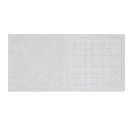 Silicone Mat for 3D Printing Pens and DIY Templates showing stencil shapes and grid work surface
