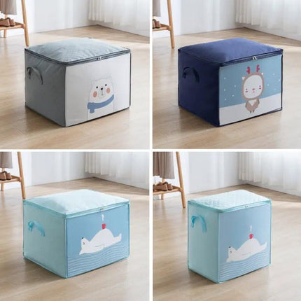 Nonwoven Clothing Storage Bag Gray 50x42x39 cm For Closet