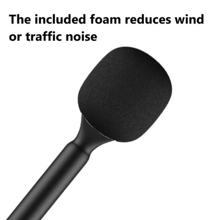 Handheld Microphone Accessory for Everyday Interviews and Vlogging black foam windscreen on lightweight handle reducing wind and traffic noise