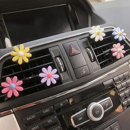 Colorful Daisy Car Decorative Air Vent Aromatherapy Clip Blue | Syndmart