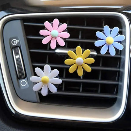 Colorful Daisy Car Decorative Air Vent Aromatherapy Clip Blue | Syndmart