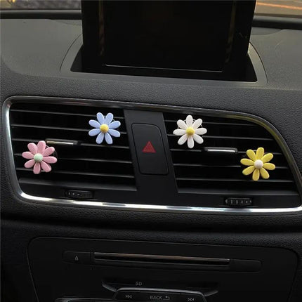 Colorful Daisy Car Decorative Air Vent Aromatherapy Clip Blue | Syndmart