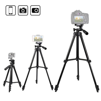Portable Aluminum Tripod for DSLR Camera Photography with Bag - lightweight 360g aluminum alloy tripod for travel, supports multi-angle shooting with carrying bag
