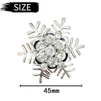 Rhinestone Snowflake Metal Car Vent Clip For Aromatherapy silver metal snowflake vent clip with clear rhinestones, 45mm, aromatherapy tablet holder