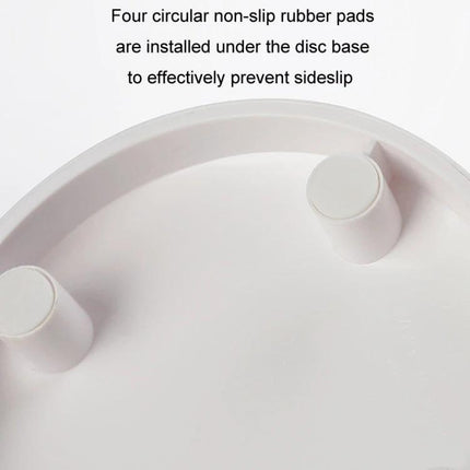 Comfortable Inclined Cat Food Bowl for Daily Home Use showing four circular non-slip rubber pads on underside to prevent sideslip