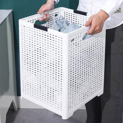 Foldable Wall Mounted Dirty Clothes Basket For Bathroom | Syndmart