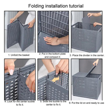 Foldable Wall Mounted Dirty Clothes Basket For Bathroom | Syndmart
