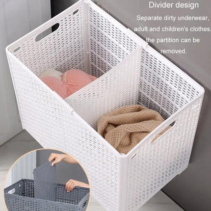 Foldable Wall Mounted Dirty Clothes Basket For Bathroom | Syndmart