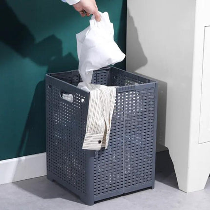 Foldable Wall Mounted Dirty Clothes Basket For Bathroom | Syndmart
