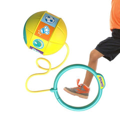 Balle sauteuse portable et lumineuse pour enfants, balles rebondissantes à un pied