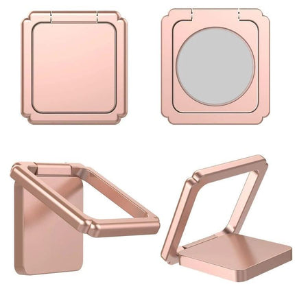 Magnetic Rotating Square Ring Buckle for Mobile Phones rose gold metal phone ring holder foldable grip