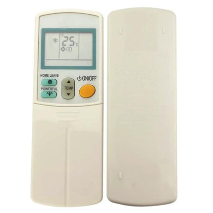 Daikin Replacement Remote Control for Air Conditioners shown front and back with LCD screen and control buttons